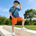thumbnail image 5 of Dailycode Small Short Sleeve Button Down Shirts Dragon Scales Raindrops Casual Shirt 3-10 Years, 5 of 9