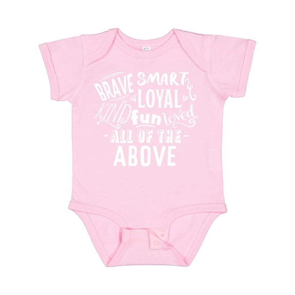 Inktastic Brave Smart Loyal Kind Fun Loved All of the Above Boys or Girls Baby Bodysuit