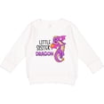 thumbnail image 2 of Inktastic Little Sister Cute Purple Dragon Toddler Sweatshirt, 2 of 4