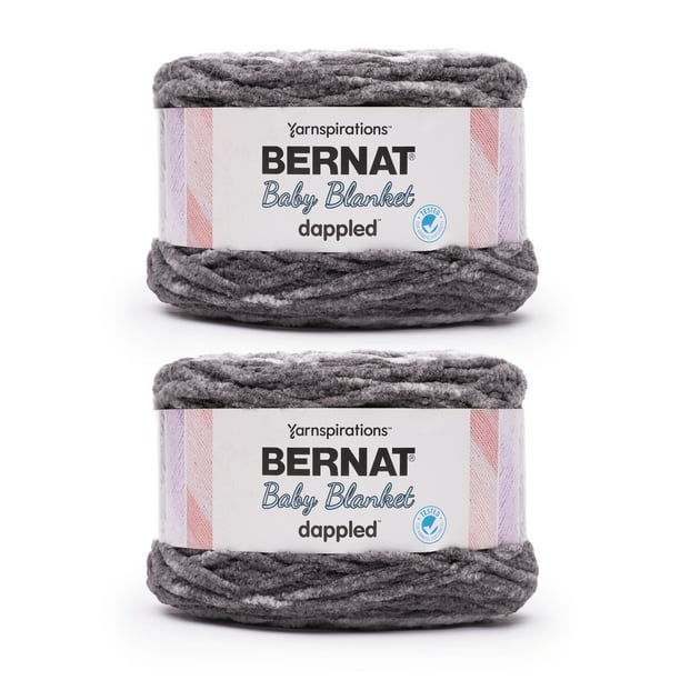 Bernat Baby Blanket Dappled Charcoal Yarn 2 Pack of 300g/10.5oz