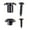 Black, variant on 2Pcs Vintage String Trees Strings Retainer With Screw Round Slotted String Retainer Guide Tree for Guitars