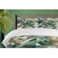 thumbnail image 5 of Ambesonne Eucalyptus Leaves Duvet Cover Set, Rhombus Clouds, Calking, Grey Teal Earth Yellow, 5 of 5
