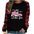 thumbnail image 2 of Puntoco Camiseta Suelta Estampada de Invierno para Mujer Blusa de Manga Larga Cuello Redondo Tops Casuales Puntoco Puntoco-8094, 2 of 3