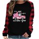 thumbnail image 2 of Puntoco Camiseta Suelta Estampada de Invierno para Mujer Blusa de Manga Larga Cuello Redondo Tops Casuales Puntoco Puntoco-8093, 2 of 3