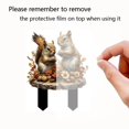 thumbnail image 4 of PEIBang Garden Stake Decor,2D Flat Acrylic Animal Sign,Small Animal Ornament Indoor Outdoor Yard Lawn Pot Plant Decorative Accessories, 4 of 6