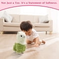 thumbnail image 3 of Cute Alpaca Stuffed Animal Soft White Llama Plush Doll with Curly Fur Texture for Nursery Decoration and Heartwarming Comfort Gifting Red, 3 of 5