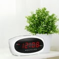 thumbnail image 4 of 70044B- Westclox White Desk or Night Table Electric Digital Alarm Clock with 0.6" Red LED Display, 4 of 6