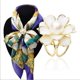 thumbnail image 3 of 3 piezas de pañuelos de seda con ramillete con tres anillos de flores de perlas, cierres para bufandas, broches, cierres para chal de un solo uso y doble uso, accesorios, 3 of 5