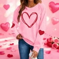 thumbnail image 2 of yievot Women Valentine's Day Sweatshirts Heart Graphic Crew Neck Pullover Long Sleeve Casual Shirts Tops, 2 of 9