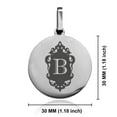 thumbnail image 2 of Stainless Steel Alphabet Letter B initial Round Medallion Keychain Circle Ring, 2 of 2