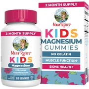 MaryRuth's Magnesium Calm Gummies for Kids Ages 4+, Muscle Support, Bone Health, Vegan, Gluten-Free, Hibiscus Flavor, 60 Count