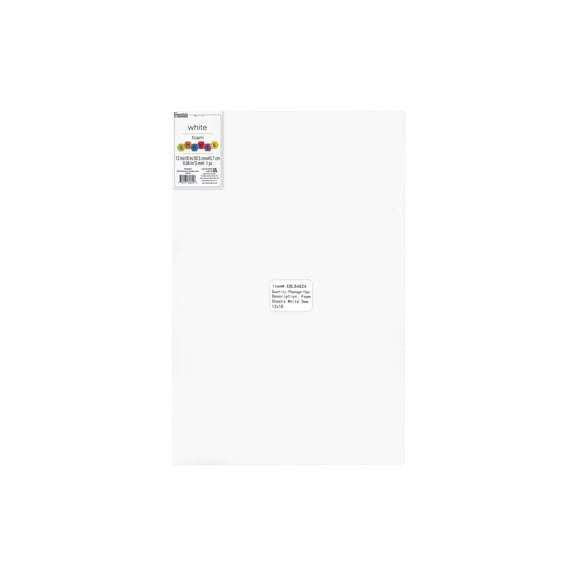Essentials By Leisure Arts Arts Foam Sheet 12x18" 3mm White 15pc