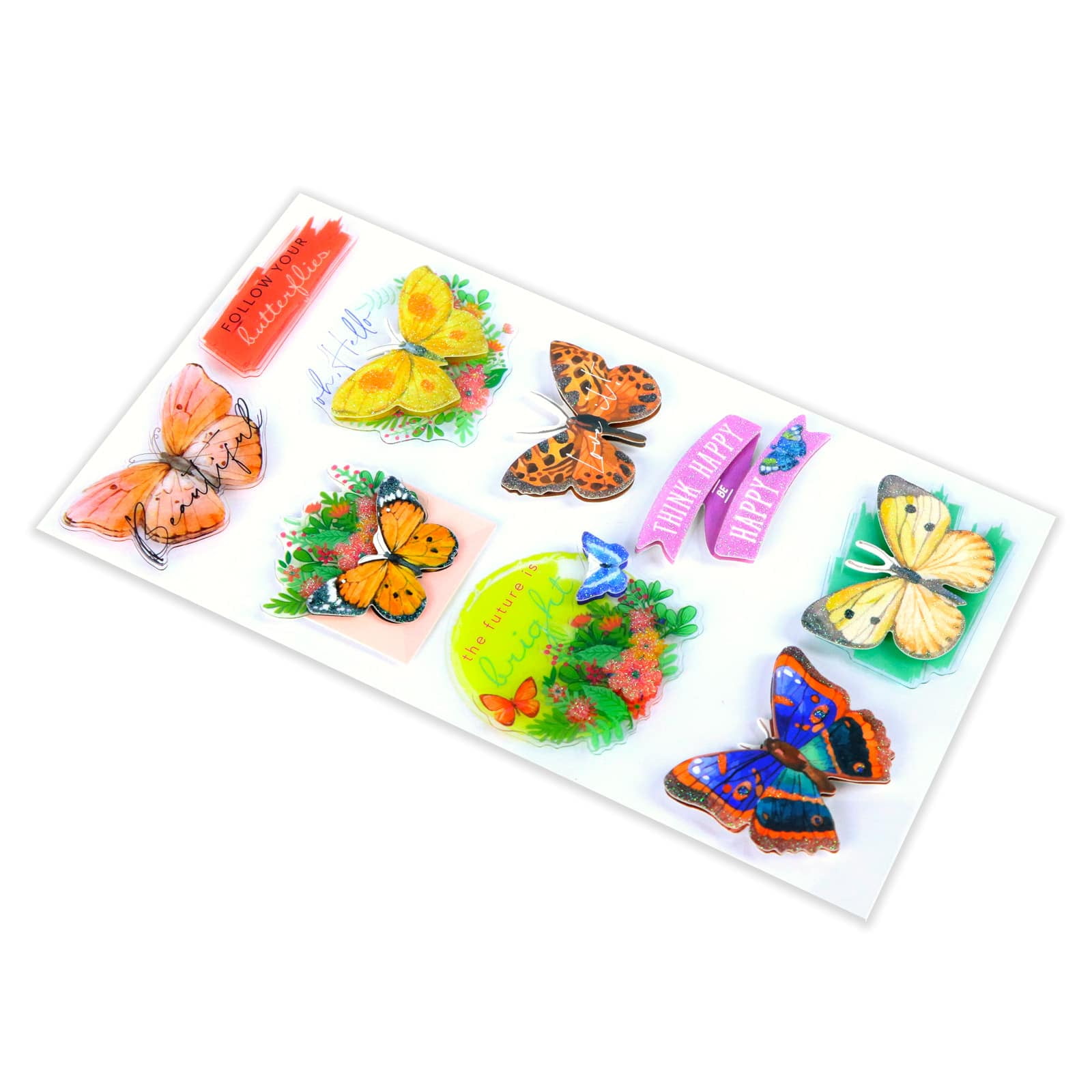 Recollections Butterfly Stickers, 12 Pack