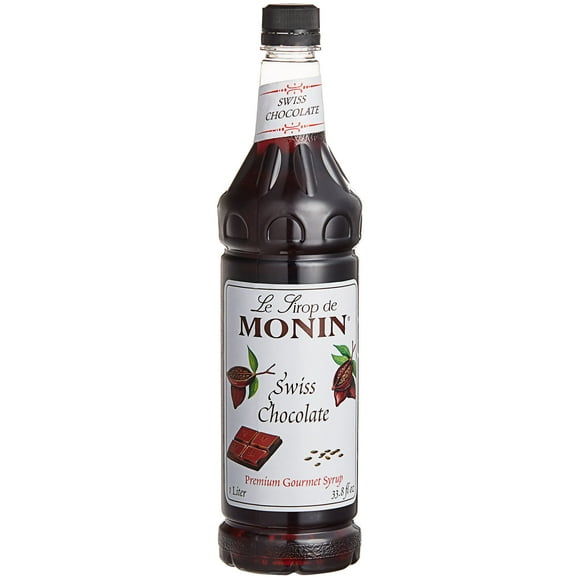 Monin 1 Liter Premium Swiss Chocolate Flavoring Syrup