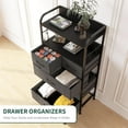 thumbnail image 4 of ChaoLink Dresser for Bedroom with 5 Drawers, Dressers & Chests of Drawers for Hallway, Entryway, Storage Organizer Unit with Fabric, Sturdy Metal Frame, Wood Tabletop, Easy Pull Handledark grey, 4 of 8