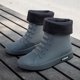 thumbnail image 4 of Botas Lluvia Mujer Hombre Media Pierna Forro Piel Moda ( 42) Gris, 4 of 6