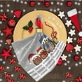 thumbnail image 3 of GZHJMY Christmas Fence Owl Family Cardinal Couple Bird On Tree Branch Cloth Napkins, Set of 6 20 x 20 Inch Soft Polyester Dinner Napkin for Family, Restaurant, Parties, 3 of 5