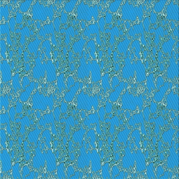 Ahgly Company Indoor Square Patterned Bright Turquoise Blue Area Rugs, 8' Square