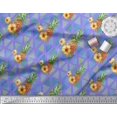 thumbnail image 3 of Soimoi Purple Poly Georgette Fabric Triangle & Pine Fruits Decor Fabric Printed Yard 42 Inch Wide, 3 of 5