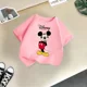 thumbnail image 3 of Camiseta de algodón de verano para niños de la marca Mickey, linda camiseta de dibujos animados de Disney para niño y niña, camiseta informal de cuello redondo, ropa para niños, 3 of 5