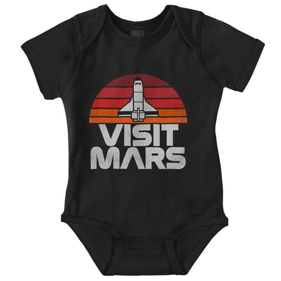 Vintage Visit Mars Space Rocketship Romper Boys or Girls Infant Baby Brisco Brands NB