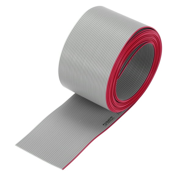 28AWG IDC Wire Flat Ribbon Cable 2m/6.6ft Length 1mm Pitch 40 Pin Gray