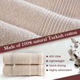 thumbnail image 4 of HALLEY Turkish Hand Towels Set - 4 Pack Bathroom Set, Ultra Soft, Machine Washable, Highly Absorbent, 100% Cotton - Luxury Spa Quality - Cream, 4 of 11