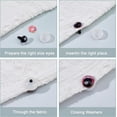 thumbnail image 3 of 54 juegos de ojos de copo de nieve con arandelas para amigurumi, 9 colores, redondos, para manualidades, de ganchillo, de resina, cabujones, 3 of 6