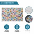 thumbnail image 6 of Watercolor Flowers Placemats Set of 8, Spring Floral Daisy Plants Country Beige Placemats for Dining Table, Place Mats for Kitchen Tabletop, Waterproof Wipeable Dining Table Mats Set, 6 of 9