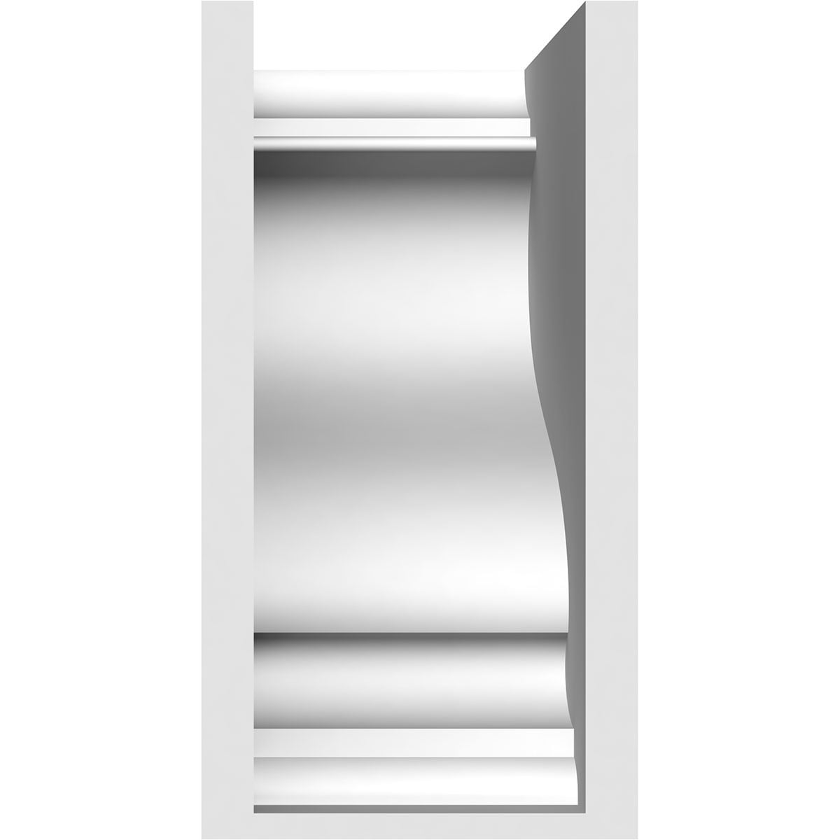 5"W x 12"D x 12"H Standard Scroll Architectural Grade PVC Corbel
