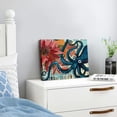 thumbnail image 3 of Acheng Modern Canvas Artwork Cartoon Octopus Pattern Canvas Wall Art for Living Room Bedroom Home Décor Ready to Hang 20x16inch, 3 of 6