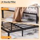 thumbnail image 5 of 14-Inch Full-Size Negro Metálico Cama Frame cm de Anchoith Almacenamiento Space cm de Alturaigh Bearing Capacity cm de Alturaeavy- cm de Profundidaduty Robusto Mattress Foundation Easy to..., 5 of 5