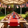 thumbnail image 6 of Nkmbld 4th of July Table Runner, 13x72 Inch Vintage Patriotic Table Runners Decoration for Farmhouse Kitchen Dinning Indoor Outdoor Home Party Supply, 6 of 8