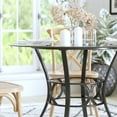 thumbnail image 5 of Flash Furniture Carlisle 42'' Round Glass Dining Table with Black Metal Frame, 5 of 12