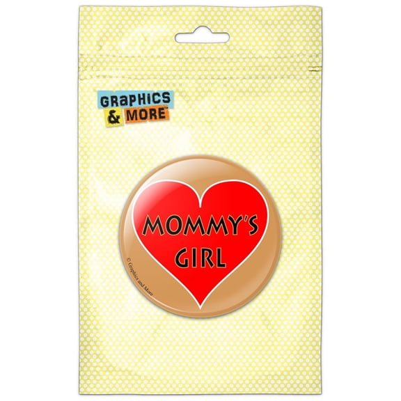 Mommy's Girl Love Red Heart Pinback Button Pin Badge