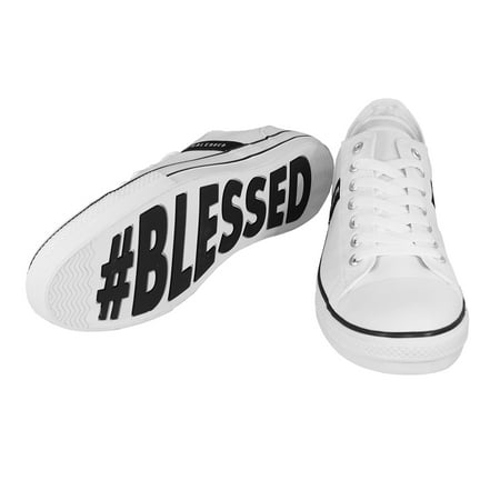 The Blessed Woman and Men Shoes with Blessed Foot Prints - Inspirational Shoes for Women &