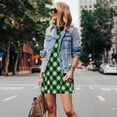 thumbnail image 4 of Fotbe Green Argyle Plaid Vestido de Verano sin Mangas para Mujer – Vestido Midi Línea A, Estilo Camiseta Floral, Vestido Playero Casual y Fluido, 4 of 7