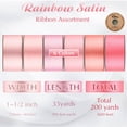 thumbnail image 2 of Cinta de satén Lyrow, 6 rollos, color rosa surtido, 4 cm x 183 m, 2 of 7
