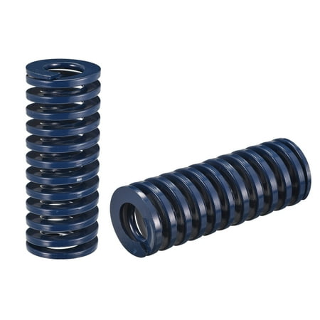 

Die Spring 2 Pack 40mm OD 100mm Long Spiral Stamping Light Load Compression Die Springs Blue