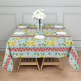 thumbnail image 3 of Pioneer Flower Floral Print Pattern Square Tablecloth, Waterproof Wipeable Spillproof Washable Table Cover for Home Kitchen Party Decor, 42"x42", 3 of 6