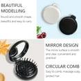 thumbnail image 3 of Brosse à Cheveux Pliante avec Miroir pour Sac à Main/poches Peigne de Massage Compact Rond pour Filles et Femmes (Noir+blanc), 3 of 6