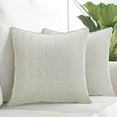 thumbnail image 3 of 18x18 Pillow Covers Set of Black & White Chevron Pattern / Soft Cozy Chenille Cushion Covers, 3 of 6