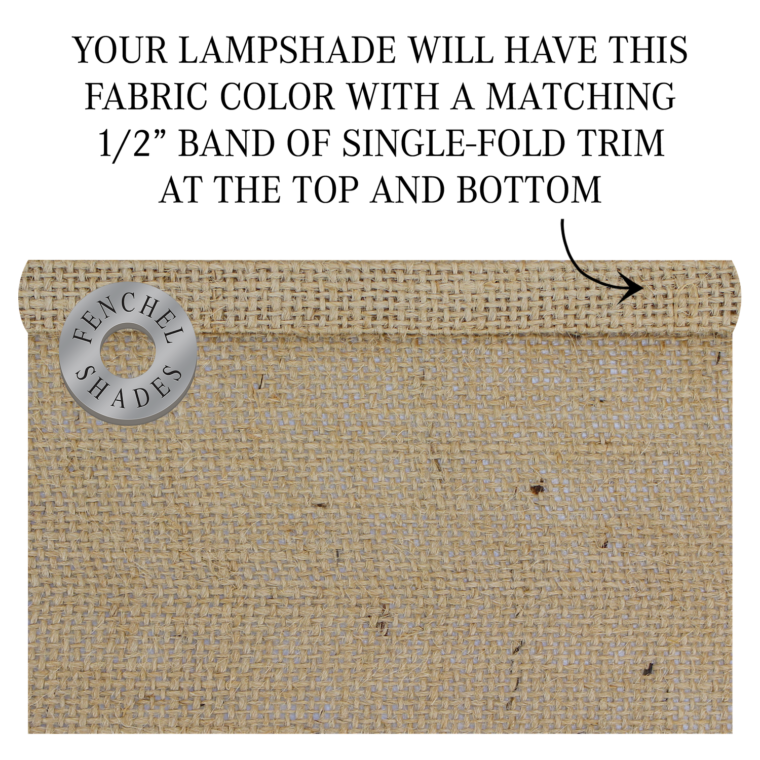 Fenchel Shades | 18" Top Diameter x 18" Bottom Diameter x 14 Height, (Washer/Spider Attachment) Drum Lamp Shade - (Burlap Natural)