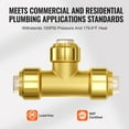 thumbnail image 5 of KFFKFF Tee Pipe Fittings 1/2" Brass, 12PCS, 5 of 9
