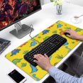 thumbnail image 2 of Long Mouse Pads for Desk,Yellow Dinosaur Plant Pattern Desk Mats on Top Of Desks, Desk Mouse Pad Extra Large with 3mm Non-Slip Base and Stitched Edge for Gaming,Office,Work,Home 31.5"x15.7", 2 of 6