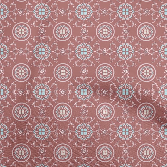 oneOone Cotton Silk Dusty Pink Fabric Tiles Diy Clothing Quilting Fabric Print Fabric By Yard 42 Inch Wide