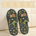 thumbnail image 2 of Balery Funny Sloths In The Forest Pantuflas de Casa de Felpa Silenciosas con Diseño Estampado, Zapatillas Cómodas Antideslizantes de Algodón para Interior-Medium, 2 of 8