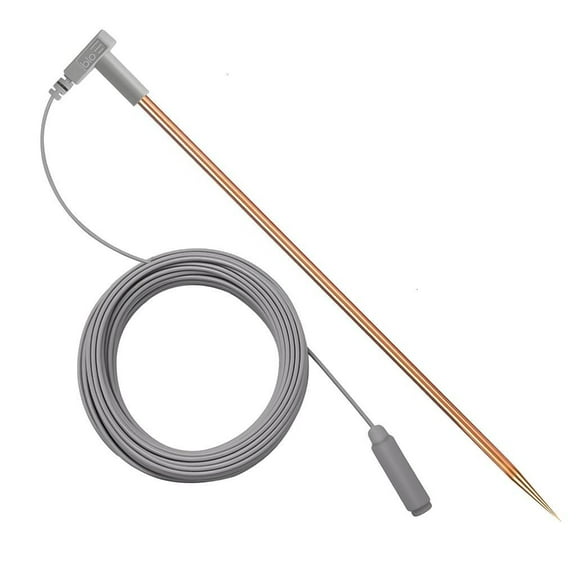 Upgrades Brass Ground Rod with 15ft Male Cord Universal Camping Installation