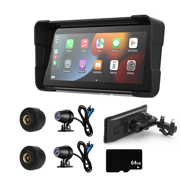 Cámara de salpicadero DVR Dual para motocicleta Scienceny 7 Pantalla táctil IPS Accesorios para motos