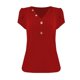 thumbnail image 1 of Gibobby Blusa Sexy Cuello en V Tops manga pétalo para mujer, camisas manga corta con cuello en V sólido, camisetas informales verano, blusas holga(Rojo,G), 1 of 5